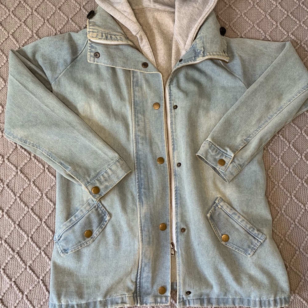 Shein jean jacket with sweater vest